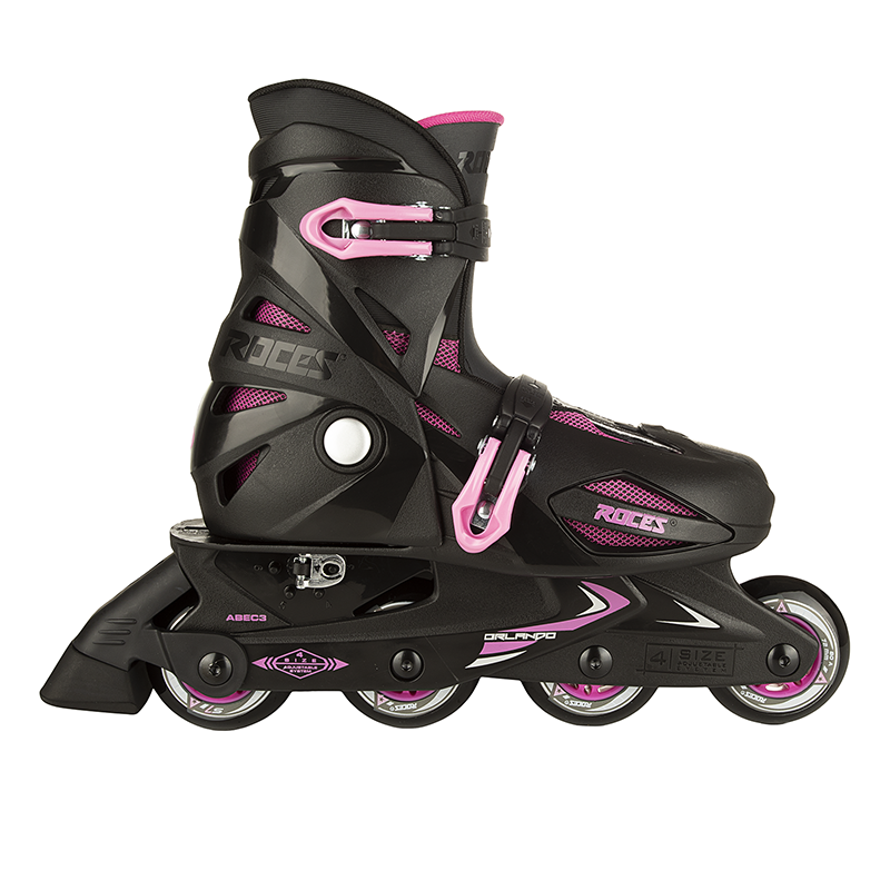 تصویر اسکیت کفشی روسز اورلاندو ABEC 3 - III اصلی | مشکی/صورتی - ۲۵-۲۹ 